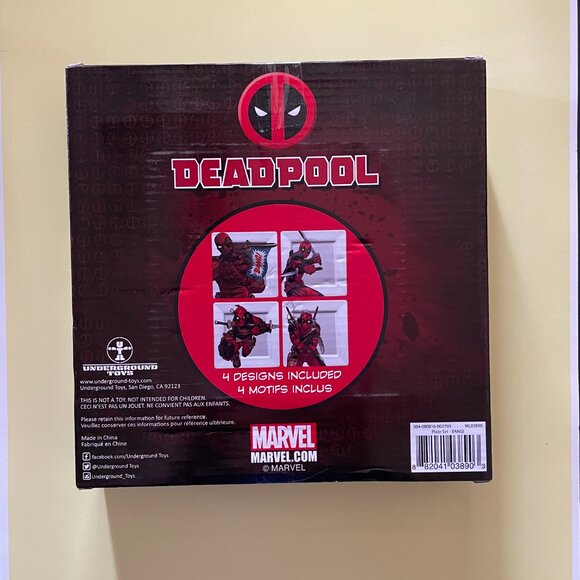 Deadpool plate set with 4 different designs - Picture 2 of 8